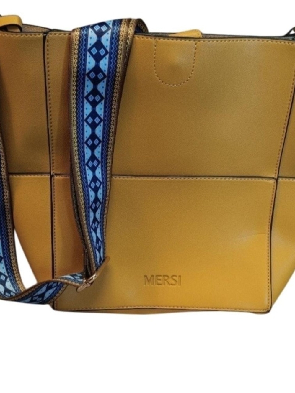 Mersi Vegan Leather Demi Bucket Bag Like New